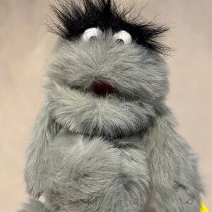 Gray Monster Hand Puppet 14”. New